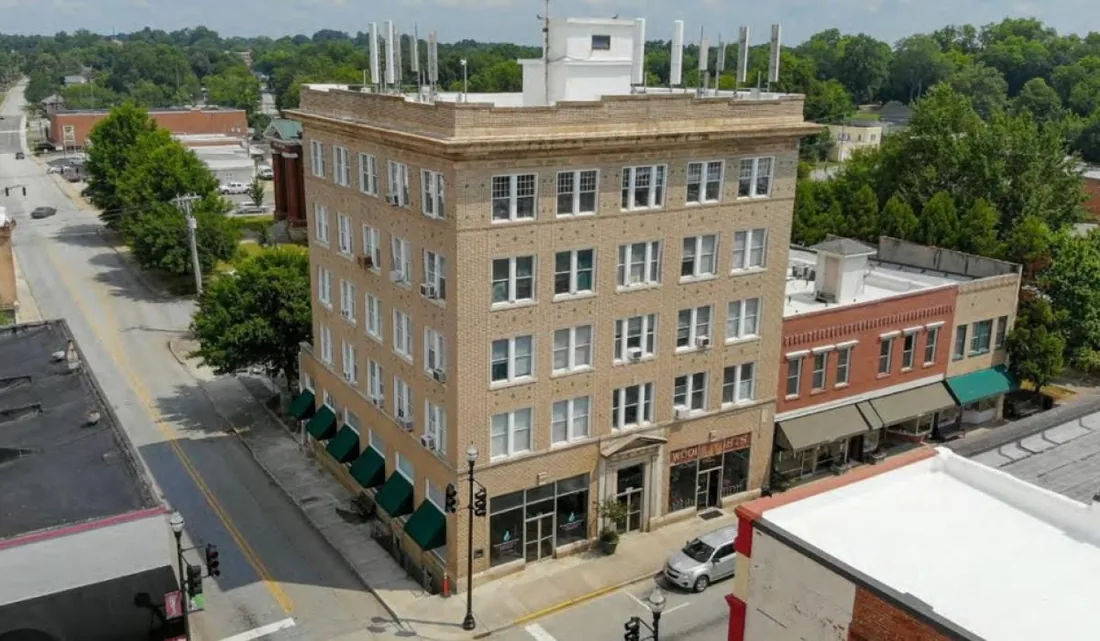 Historic downtown building housing Steel and Stiletto Consulting in Newberry, South Carolina